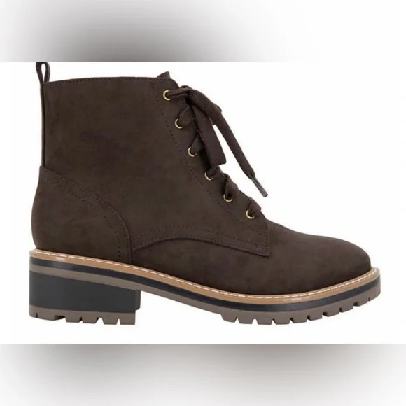 Kensie Ladies lace front , side zipper boots - Picture 2 of 5